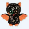 Hot La compagnie de la peluche Peluche hibou chauve-souris Halloween magique sequin