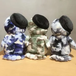 Online La compagnie de la peluche Peluche hibou militaire gris doux décor chambre enfant