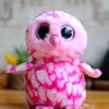 Clearance La compagnie de la peluche Peluche hibou pastel doux coloré pour chambre enfant