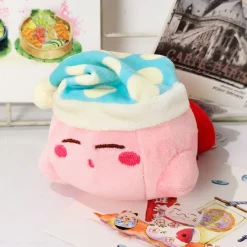 New La compagnie de la peluche Peluche Kirby douce bonnet nuit bleu enfant câlin