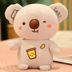 Clearance La compagnie de la peluche Peluche koala qui boit un bubble tea grenadille