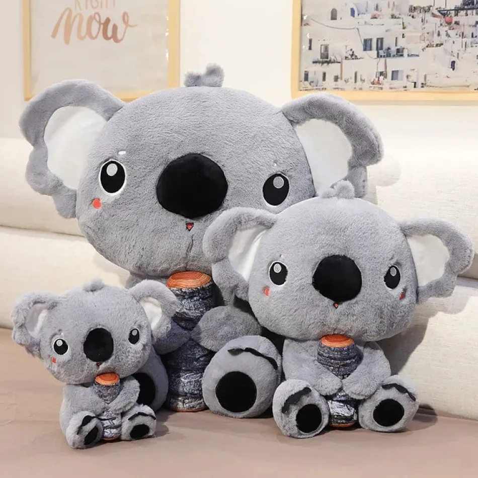 Best La compagnie de la peluche Peluche koala qui câline son bois