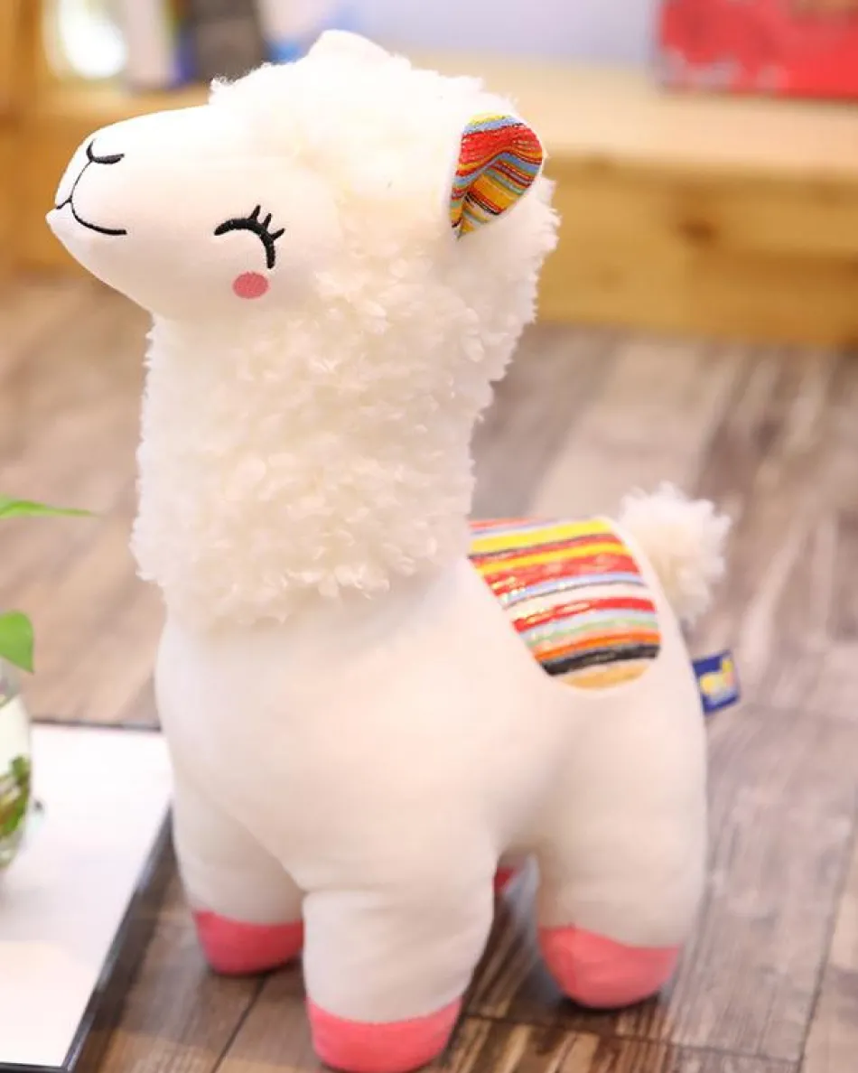 Outlet La compagnie de la peluche Peluche lama coloré doux arc-en-ciel pour enfant