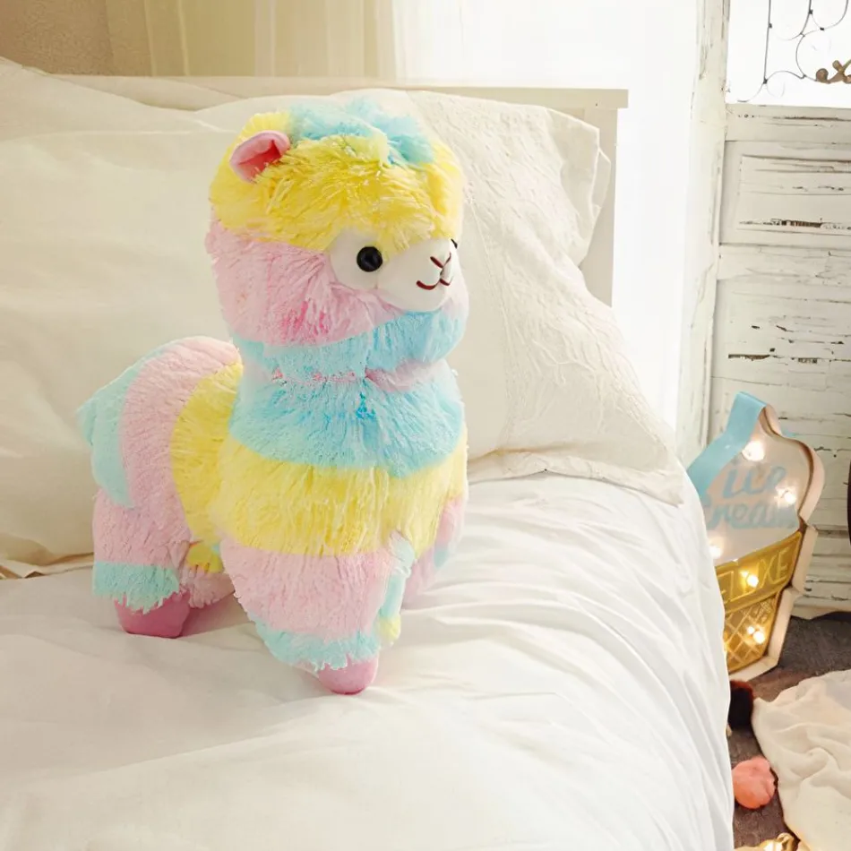 Outlet La compagnie de la peluche Peluche lama multicolore doux enfant chambre déco