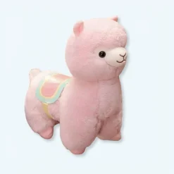 Sale La compagnie de la peluche Peluche lama rose doux enfant câlin déco chambre