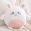 New La compagnie de la peluche Peluche lapin blanc et rose