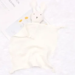Best La compagnie de la peluche Peluche lapin câlin coton mousseline doux enfant