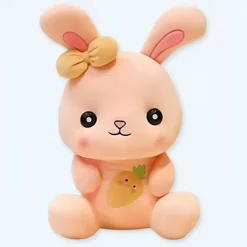 Outlet La compagnie de la peluche Peluche lapin orange doux enfant mignon câlin automne
