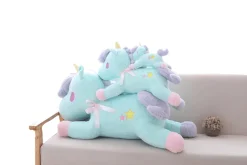 Clearance La compagnie de la peluche Peluche licorne bonbon bleu et rose