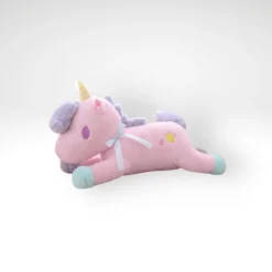 Clearance La compagnie de la peluche Peluche licorne bonbon bleu et rose