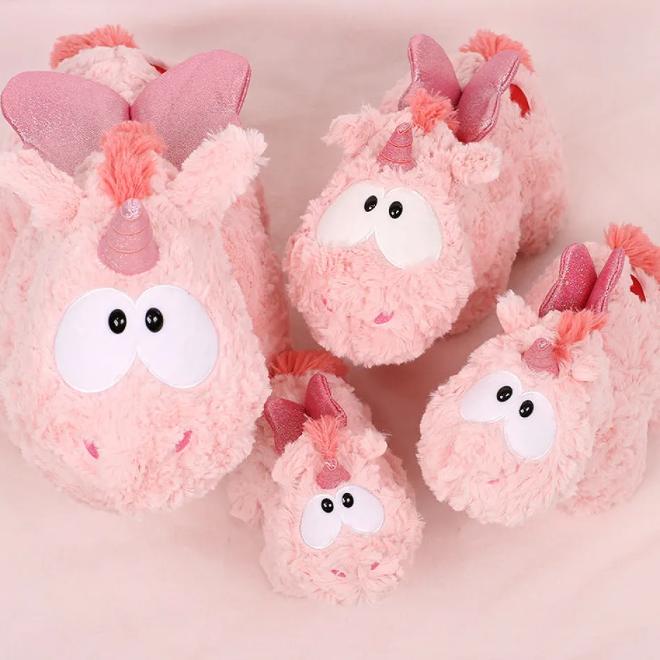 La compagnie de la peluche Peluche licorne coloré à poils épais