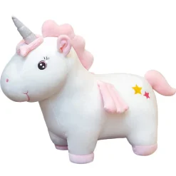 Best La compagnie de la peluche Peluche licorne coloré aux yeux ouverts avec cornet argenté magiques