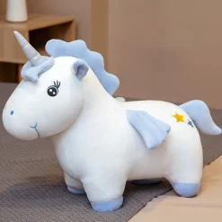 Best La compagnie de la peluche Peluche licorne coloré aux yeux ouverts avec cornet argenté magiques