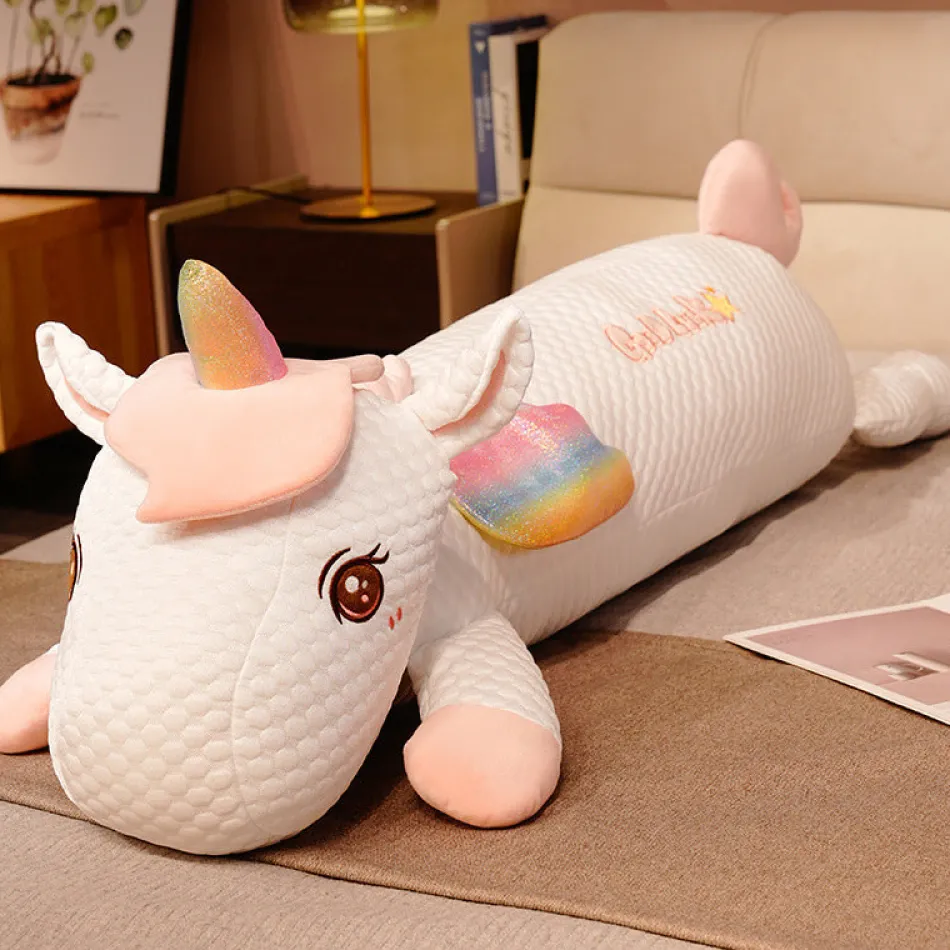 Outlet La compagnie de la peluche Peluche licorne géante en coussin doux et confortable