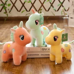 Online La compagnie de la peluche Peluche licorne multicolore avec des cœurs