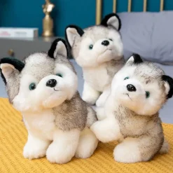 La compagnie de la peluche Peluche loup petit gris et doux