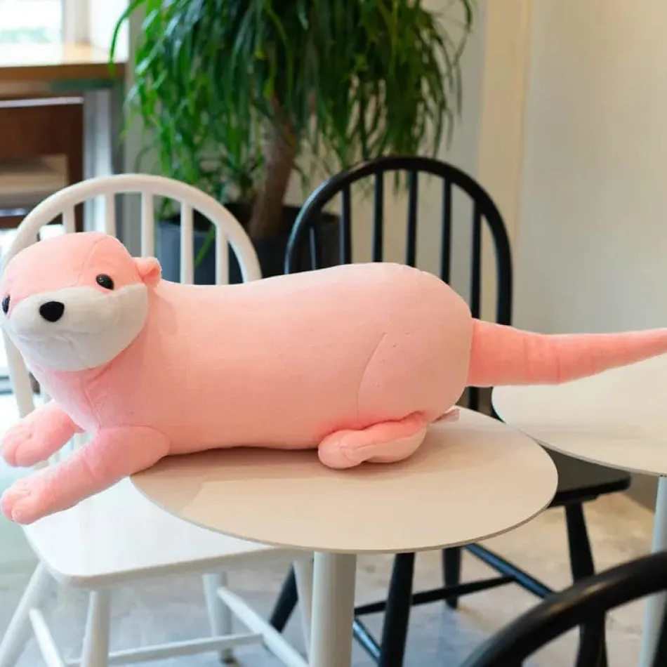 Outlet La compagnie de la peluche Peluche loutre coloré