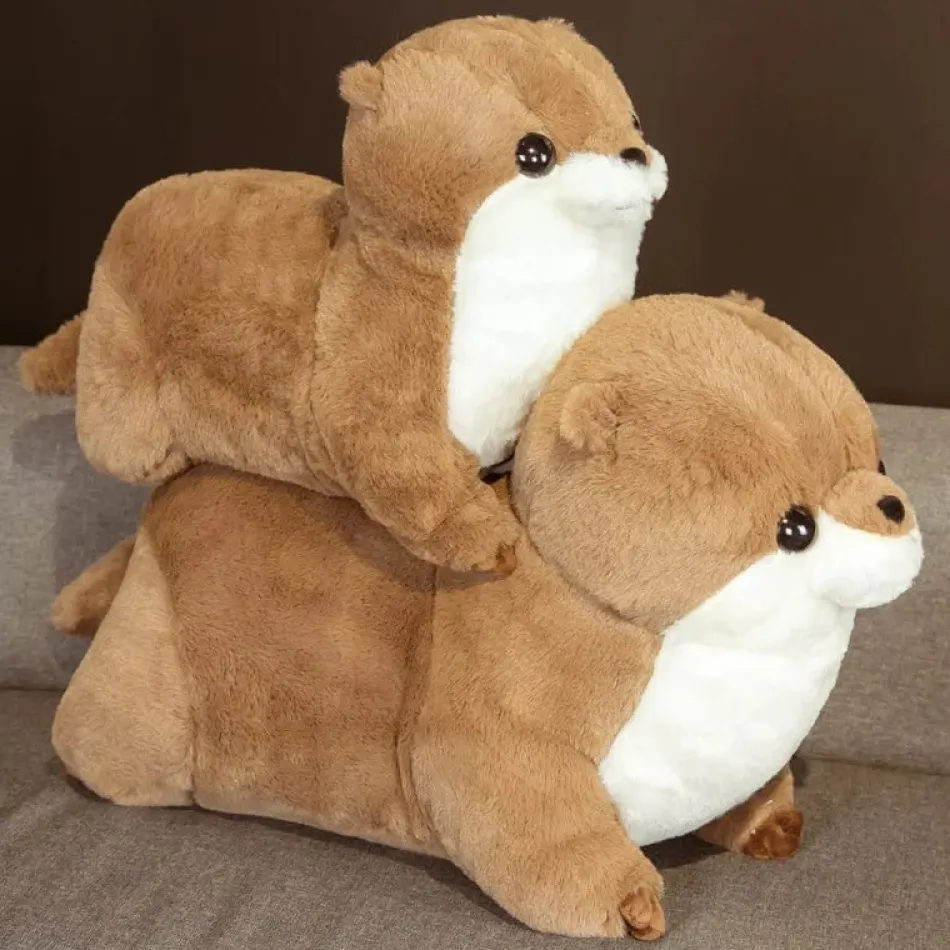 Online La compagnie de la peluche Peluche loutre toute douce