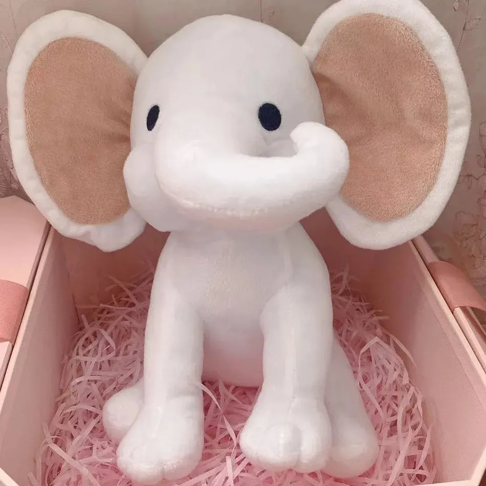 Online La compagnie de la peluche Peluche éléphant coloré avec sa trompe tordue