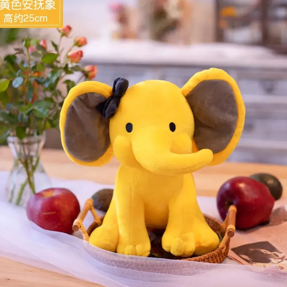 Online La compagnie de la peluche Peluche éléphant coloré avec sa trompe tordue