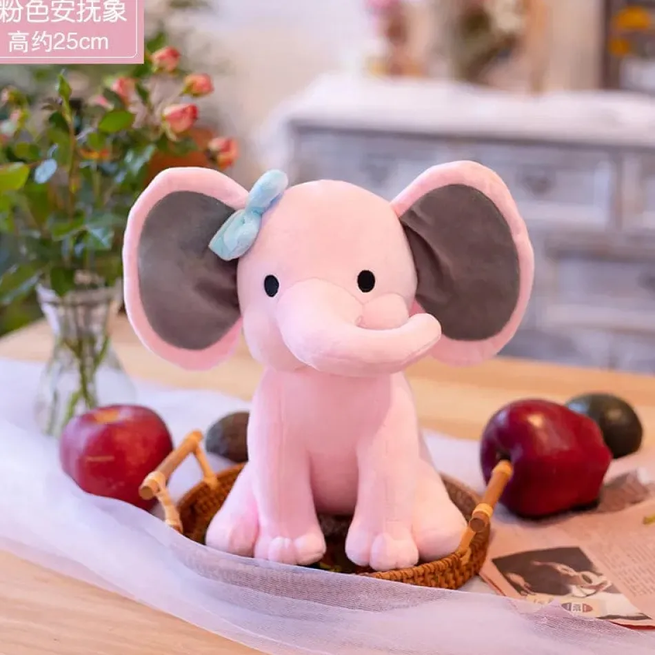 Online La compagnie de la peluche Peluche éléphant coloré avec sa trompe tordue