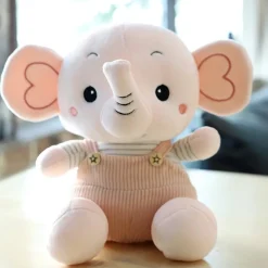 Clearance La compagnie de la peluche Peluche éléphant content en petite salopette