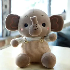 Clearance La compagnie de la peluche Peluche éléphant content en petite salopette