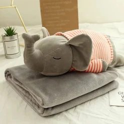 Discount La compagnie de la peluche Peluche éléphant endormi en pyjama