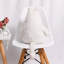 Outlet La compagnie de la peluche Peluche oreiller hippopotame blanc doux confort maison