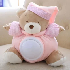 New La compagnie de la peluche Peluche ours veilleuse douce nuit enfant rassurante