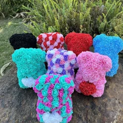 Best La compagnie de la peluche Peluche ourson en rose bicolore Saint-Valentin