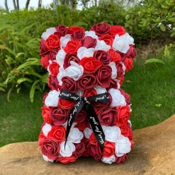 Best La compagnie de la peluche Peluche ourson en rose bicolore Saint-Valentin