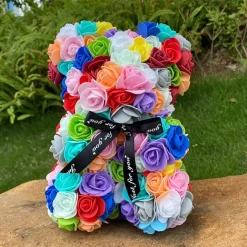 Best La compagnie de la peluche Peluche ourson en rose bicolore Saint-Valentin