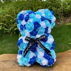 Best La compagnie de la peluche Peluche ourson en rose bicolore Saint-Valentin