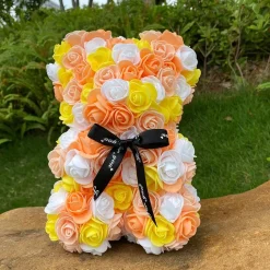 Best La compagnie de la peluche Peluche ourson en rose bicolore Saint-Valentin