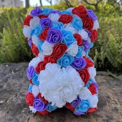 Best La compagnie de la peluche Peluche ourson en rose bicolore Saint-Valentin