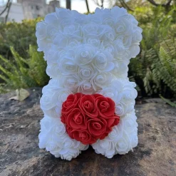 Best La compagnie de la peluche Peluche ourson en rose bicolore Saint-Valentin