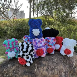 Hot La compagnie de la peluche Peluche ourson en rose cœur bicolore Saint-Valentin