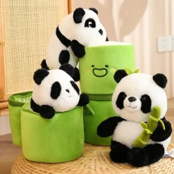Online La compagnie de la peluche Peluche panda mignonne et son bambou
