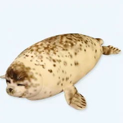 New La compagnie de la peluche Peluche phoque XXL réaliste douce hiver câlin déco