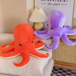 Discount La compagnie de la peluche Peluche pieuvre orange et violette