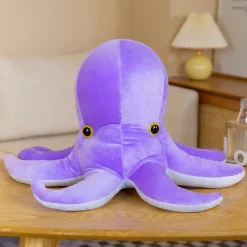 Discount La compagnie de la peluche Peluche pieuvre orange et violette