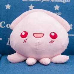 New La compagnie de la peluche Peluche pieuvre rose expressive