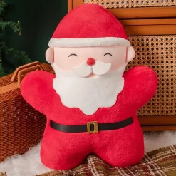 New La compagnie de la peluche Peluche père noël au nez rouge