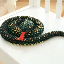 Sale La compagnie de la peluche Peluche python vert doux jungle serpent réaliste peluche