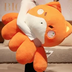 Outlet La compagnie de la peluche Peluche réversible renard roux