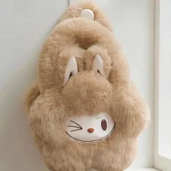 Sale La compagnie de la peluche Peluche sac à main style Labubu doux fourrure hiver mignon
