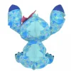 Discount La compagnie de la peluche Peluche Stitch bleu clair avec une fleur rose