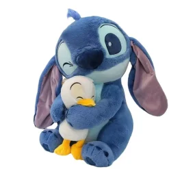 Clearance La compagnie de la peluche Peluche stitch bleu doux câlinant un ami