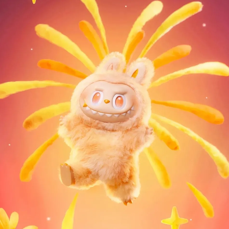 Sale La compagnie de la peluche Peluche style Labubu porte-clef coloré